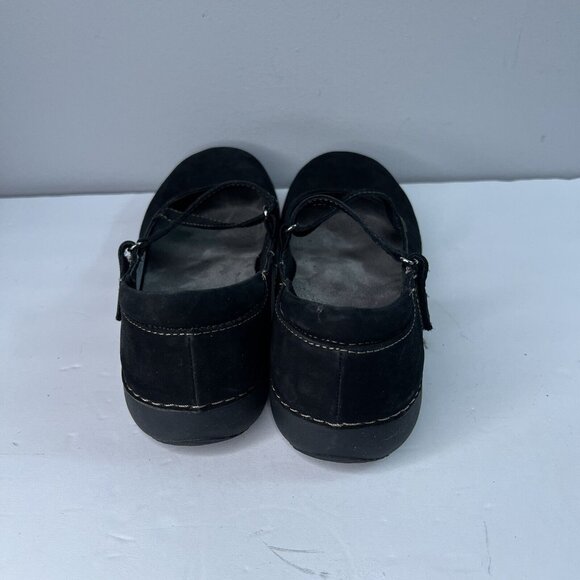 Vionic Juide Black Suede Slip-On Low Wedge Heel Mary Jane Size US 8 - Picture 3 of 7